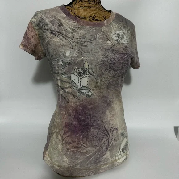 Apt.9 Fairy grunge or Y2K-inspired aesthetic Short Sleeved Tee Shirt ~ Medium - Picture 5 of 12